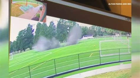 Football pitch swallowed up by 100ft.